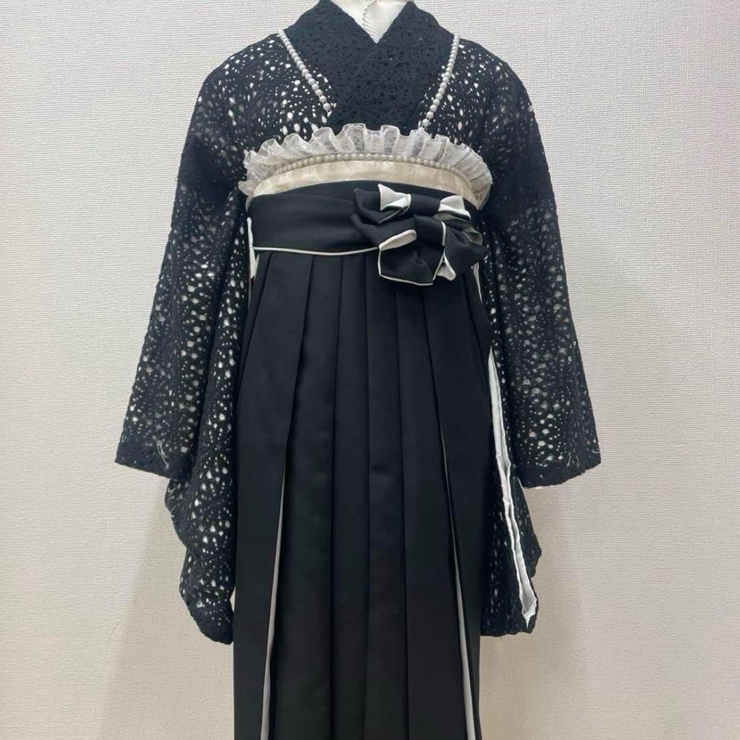 未使用 トールサイズ】駒結城紬 単衣 小紋 縞 亀甲 裄丈72 身丈176